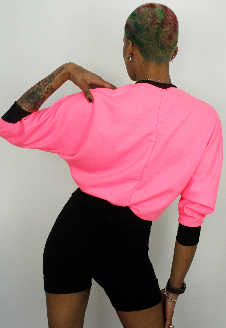 Juicy Kisses Zebra - Zebra and pink batwing sweater with pink lips