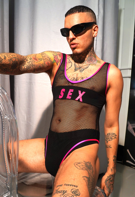 TRIPLE X Mesh Bodysuit - MASC