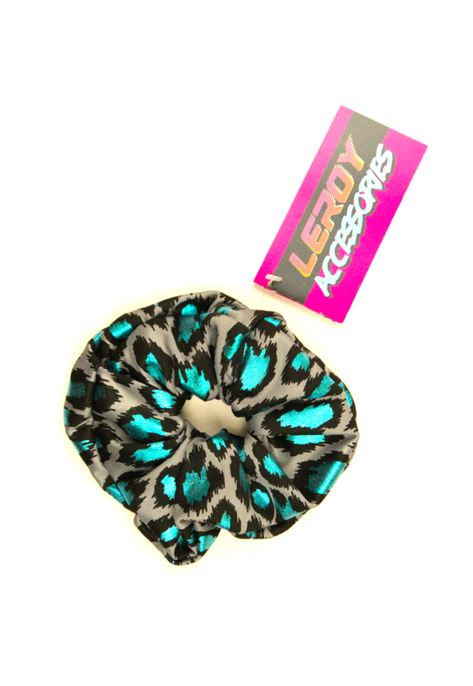 Metalic leopard - Oversized scrunchie