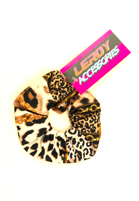Wildcat - Oversized  Leopard scrunchie